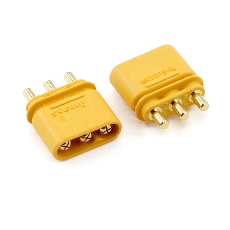 MR30PB-F-M 대전류 3상 PCB 모터 ESC 커넥터 (납땜용 베어타입 항공모델 암수 헤드) [ZCF25-010]