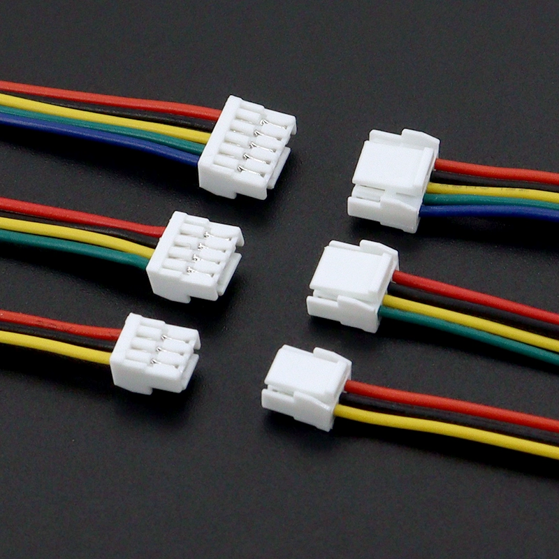 GH1.25 단자선 커넥터 플러그 피치 1.25mm 싱글-듀얼 헤드 2-3-4-5-6-7-8핀 락킹 장치 일체형 [ZBE006-007]