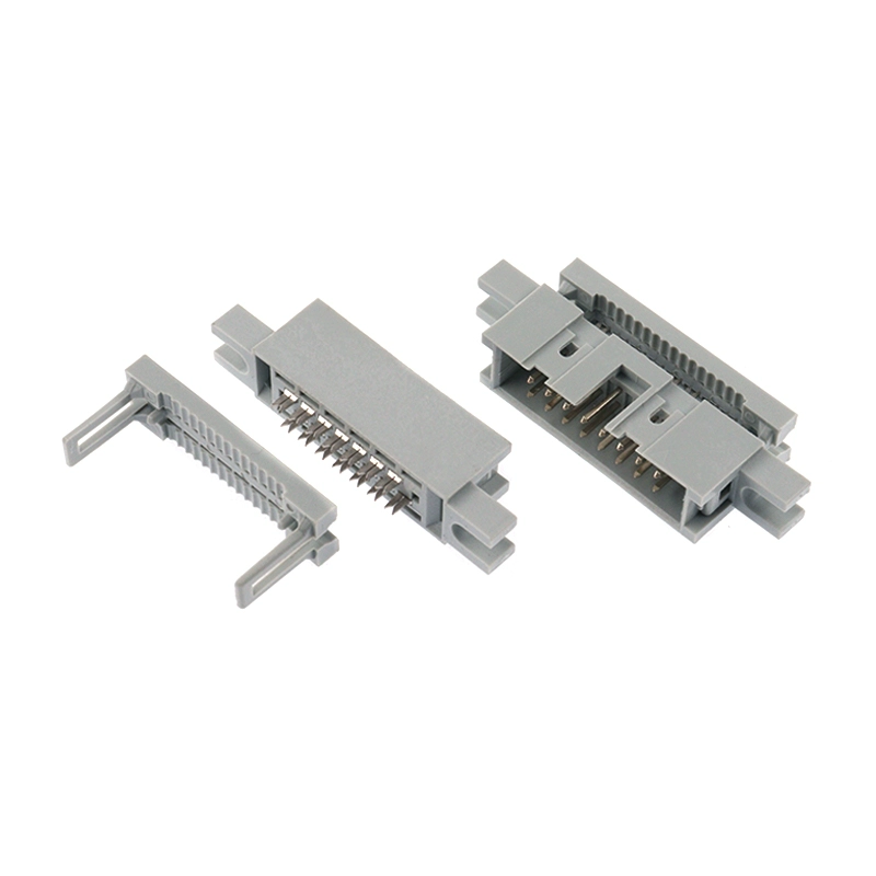 압착식 간편 코너 2.54mm 그레이 리본 케이블 소켓 귀 고정 DC3-10 14 16 40 50 64P [ZCG006-014]