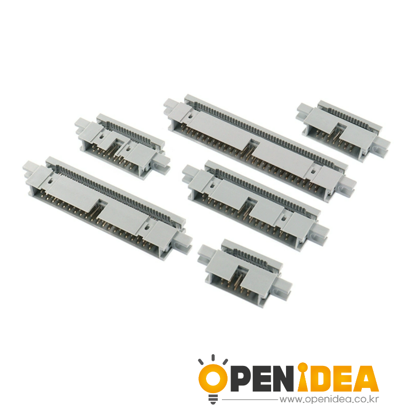 압착식 간편 코너 2.54mm 그레이 리본 케이블 소켓 귀 고정 DC3-10 14 16 40 50 64P [ZCG006-014]