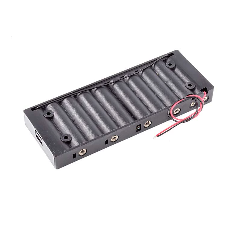 10단 AA 건전지 직렬 홀더 (15V 출력 15cm 출력선 장착) [ZAC06-004]