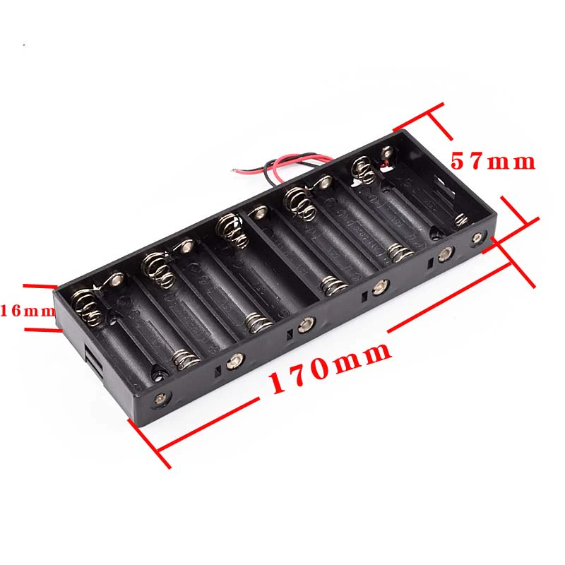 10단 AA 건전지 직렬 홀더 (15V 출력 15cm 출력선 장착) [ZAC06-004]