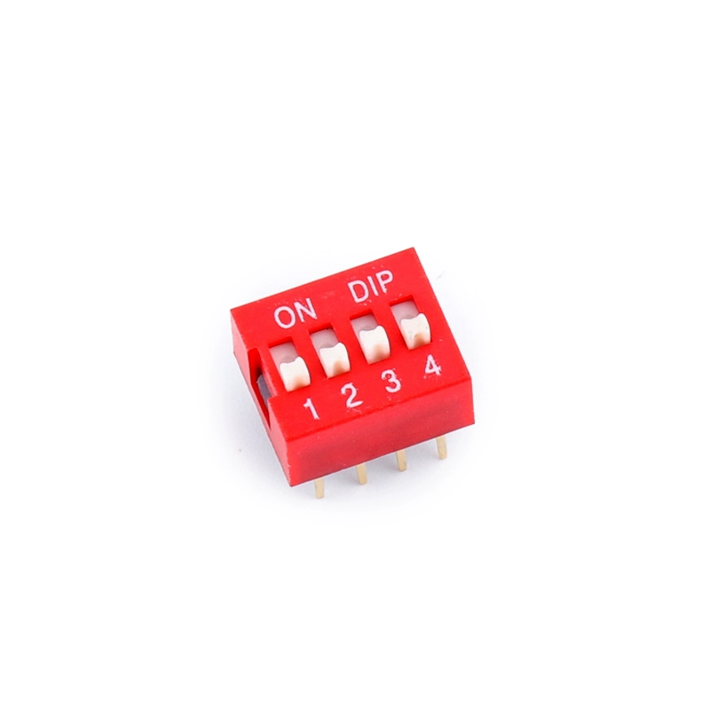 DIP 스위치 레드 2.54mm 피치 1-2-3-4-5-6-7-8-9-10-12 위치 스위치 [ZSB010-006]
