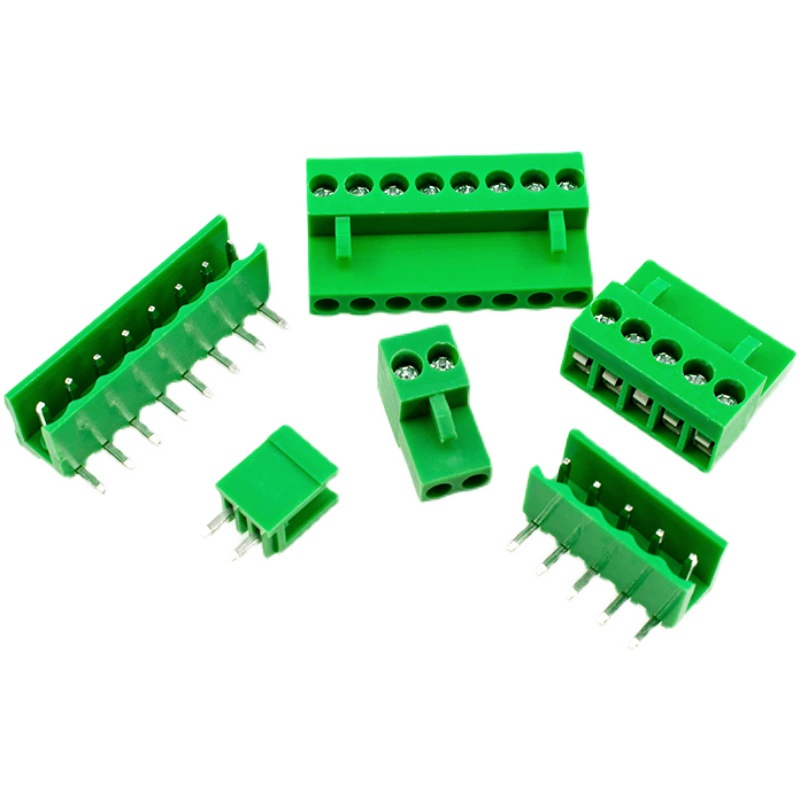 HT396 녹색 단자대-직핀-컴핀 소켓 탈부착식 2P~8P (핀 간격 3.96mm) [ZCE063-098]
