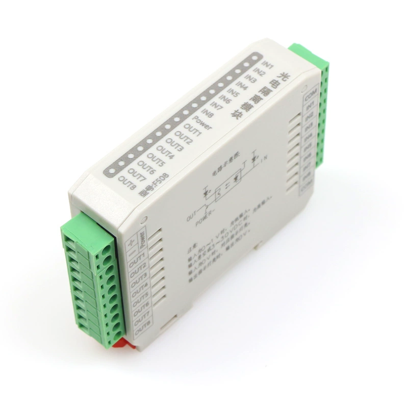 8채널 광커플러 격리 모듈 - 디지털 입력·출력 - 스위치 신호 격리 - 3.3V·5V·12V·24V 호환 - F508 [FST-33]