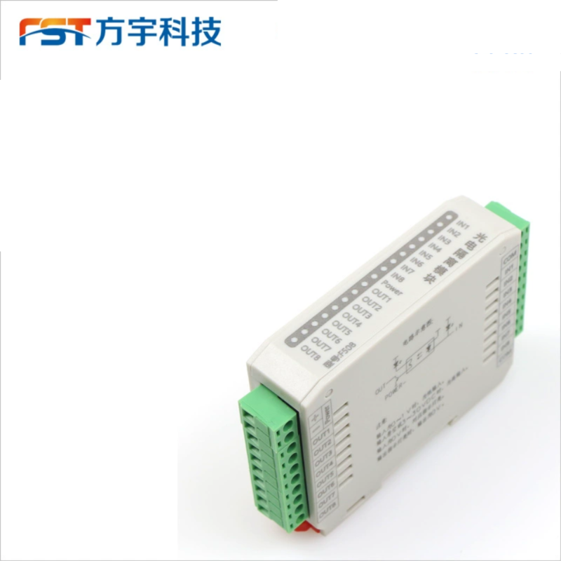 8채널 광커플러 격리 모듈 - 디지털 입력·출력 - 스위치 신호 격리 - 3.3V·5V·12V·24V 호환 - F508 [FST-33]