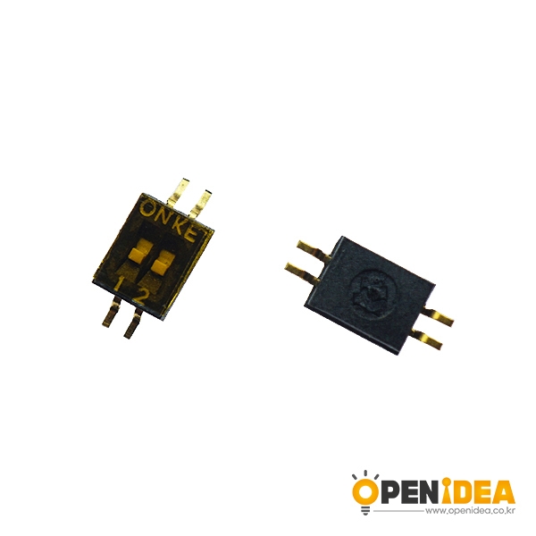 DIP 스위치 검정 1.27MM SMD 2P (5개) [OPEN-SB005-005]