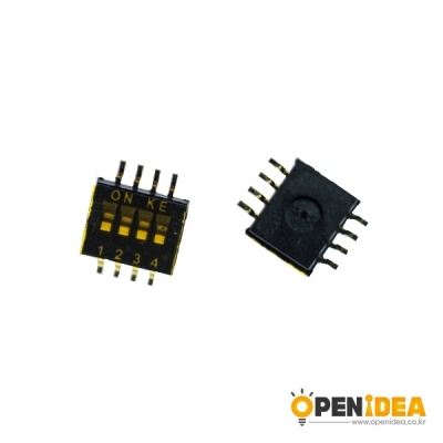 DIP 스위치 검정 1.27MM SMD 4P (5개) [OPEN-SB005-006]