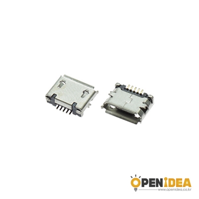 Micro 커넥터 USB Female(5P) (1묶음/10개) [OPEN-CB001-010]