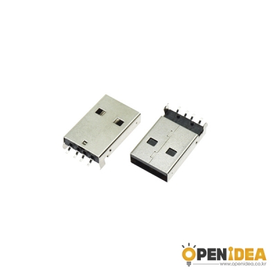 USB 커넥터 A 타입 Male 라이트앵글 (1묶음/10개) [OPEN-CB001-016]
