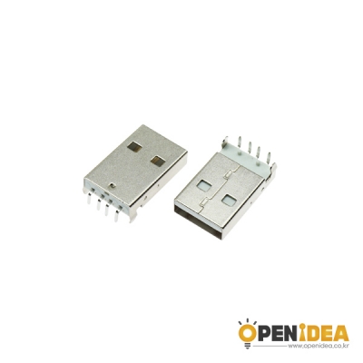 USB 커넥터 A 타입 Male 라이트앵글 (1묶음/10개) [OPEN-CB001-017]