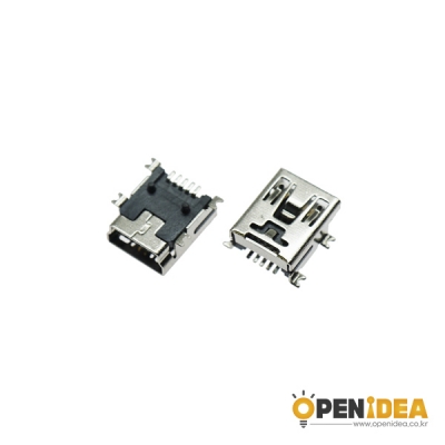 Mini USB 커넥터 타입 Female (1묶음/10개) [OPEN-CB002-005]