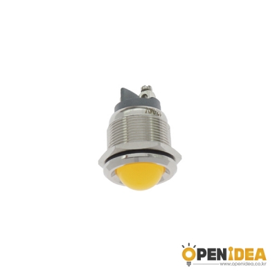22파이 메탈 LED 홀더 HIGH 12-24V 노랑 [OPEN-SH003-058]