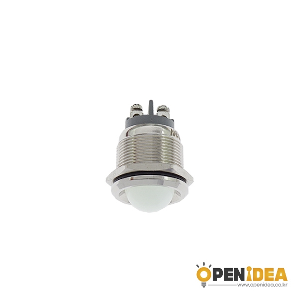 22파이 메탈 LED 홀더 HIGH 12-24V 흰색 [OPEN-SH003-060]