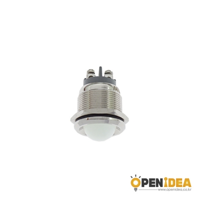 22파이 메탈 LED 홀더 HIGH 12-24V 흰색 [OPEN-SH003-060]