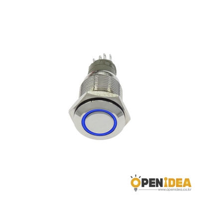 16파이 LED 메탈 스위치 LOCK FLAT 파랑 [OPEN-SH023-015]