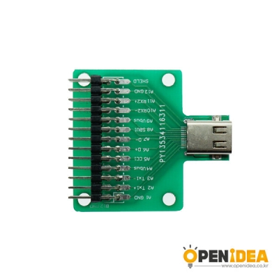 USB3.1 C TYPE FEMALE 테스트 보드 ANGLE [OPEN-PA008-007]