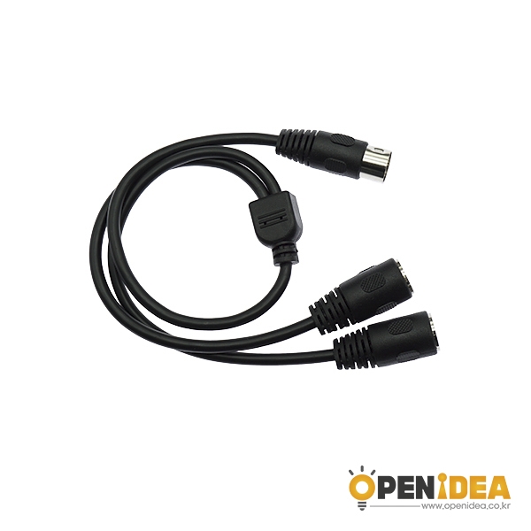 DIN 5P (M) to DUAL DIN 5P (F) 2 IN 1 케이블 50CM [OPEN-BL002-027]
