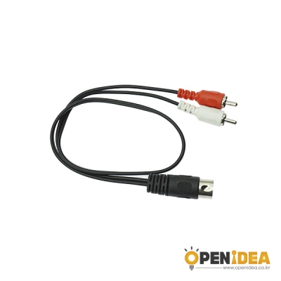 DIN 5P (M) to 2-RCA 케이블 50CM [OPEN-BL002-029]