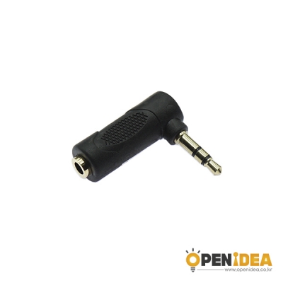 DC3.5 [3극] M/F 90도 꺾임 젠더 [OPEN-BL002-046]
