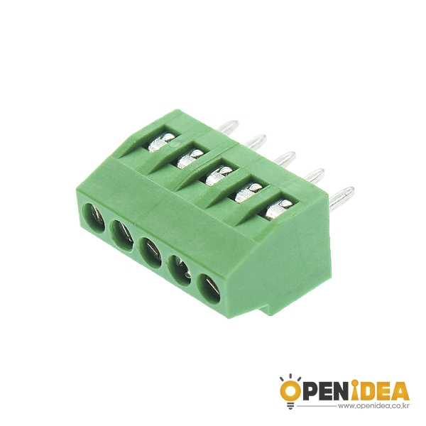 DG308-5P 2.54mm 터미널 블럭 PCB 연결 단자 (5개묶음) [OPEN-CE023-004]