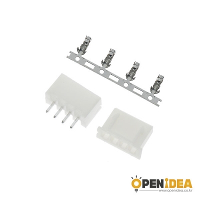 XH2.54 MM 터미널 커넥터 4핀 연결 플러그 직침 콘센트 단자 (50개) [OPEN-CE004-003]
