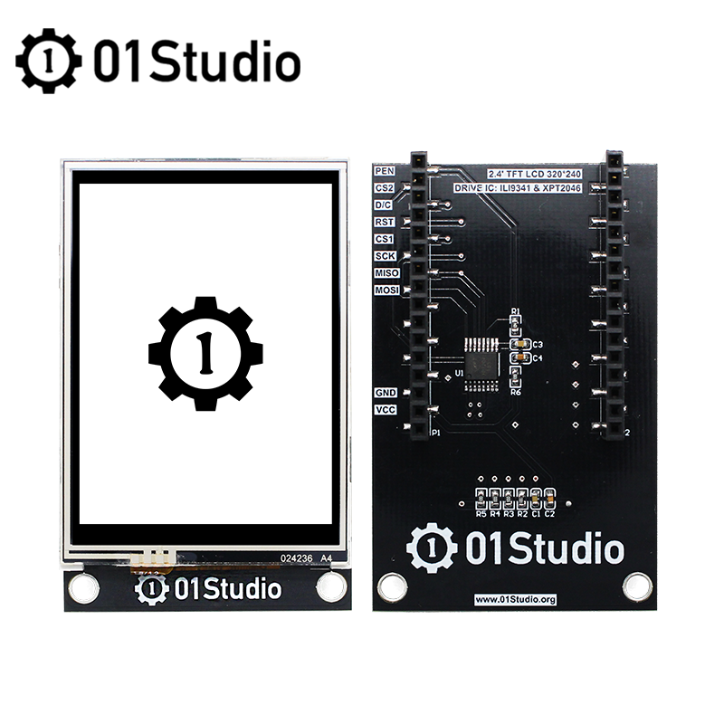 2.4인치 RGB TFT LCD 터치 스크린 모듈 pyBorad 개발보드용 [01STUDIO-01-F03]
