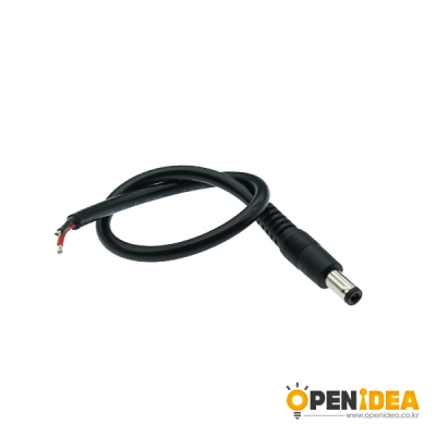 DC잭 케이블 5.5x2.5 27cm (수) AWG18 [OPEN-CM019-005]