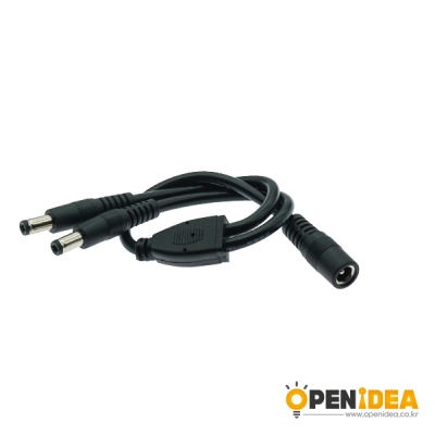 DC잭 케이블 5.5x2.5 30cm (1암2수) AWG18 [OPEN-CM019-007]