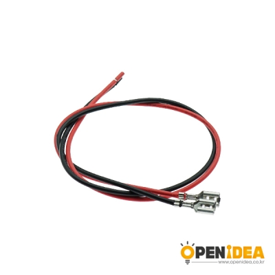 REC 블러그 PG 압착단자 와이어 4.8 30CM 1007 20AWG (빨검세트) [OPEN-BI004-006]