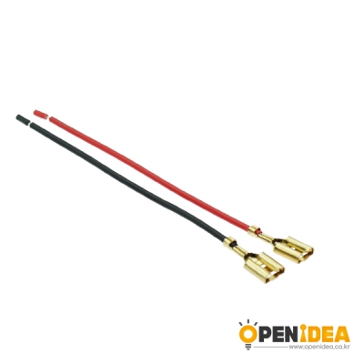 REC 블러그 PG 압착단자 와이어 6.3 10CM 1007 20AWG (빨검세트) [OPEN-BI004-007]