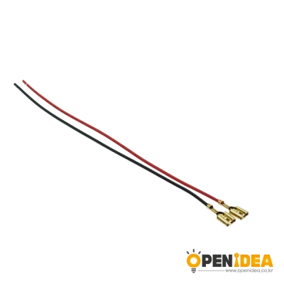 REC 블러그 PG 압착단자 와이어 6.3 20CM 1007 20AWG (빨검세트) [OPEN-BI004-008]