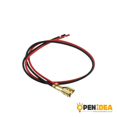 REC 블러그 PG 압착단자 와이어 6.3 30CM 1007 20AWG (빨검세트) [OPEN-BI004-009]
