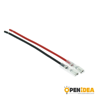 REC 블러그 PG 압착단자 와이어 2.8 10CM 1007 20AWG (빨검세트) [OPEN-BI004-010]