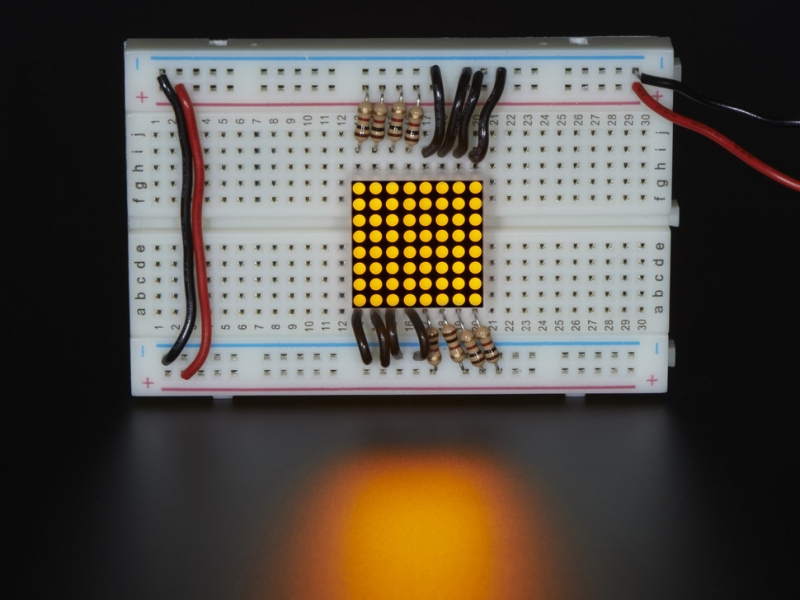 Miniature 8x8 Yellow LED Matrix