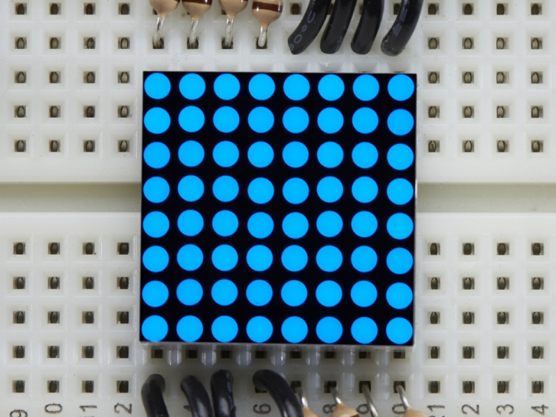 Miniature 8x8 Blue LED Matrix