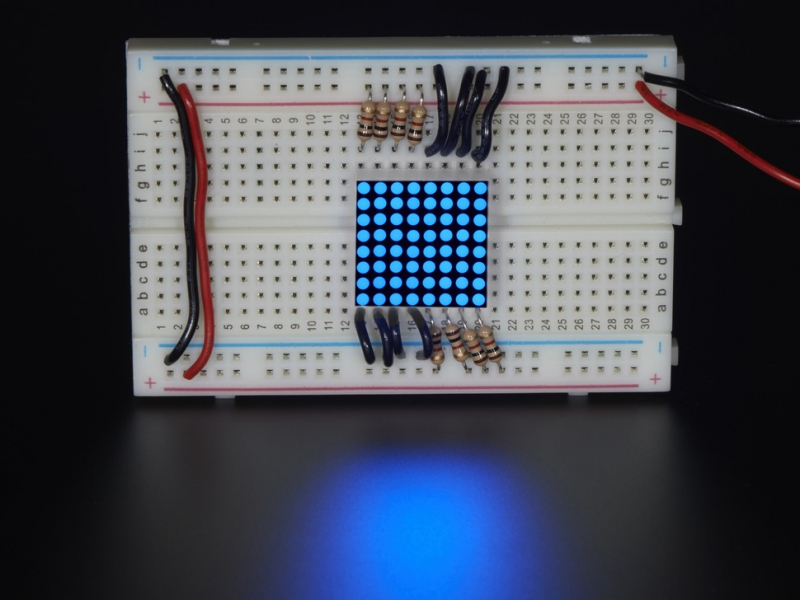 Miniature 8x8 Blue LED Matrix