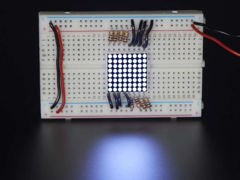 Miniature Ultra-Bright 8x8 White LED Matrix