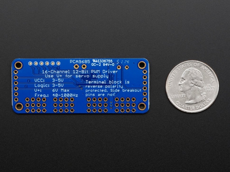 Adafruit 16-Channel 12-bit PWM/Servo Driver - I2C interface - PCA9685