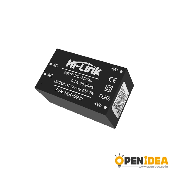 AC-DC 컨버터 HLK-5M12 (220V to 12V417mA-5W) (HiLink) [OPEN-ED002-003]