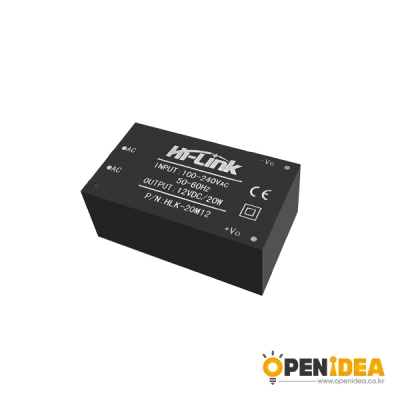 AC-DC 컨버터 HLK-20M12 (220V to 12V1.67A-20W) (HiLink) [OPEN-ED002-005]