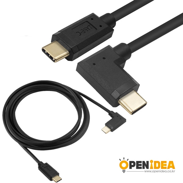 C타입 to C타입 고속 충전 케이블 금도금 90도 TYPE C 1M [OPEN-BL018-003]