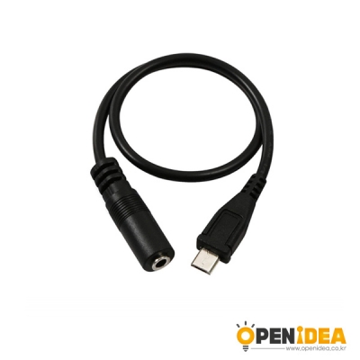 마이크로 USB 잭 수 to 3.5mm 암 헤드셋 오디오 어댑터 케이블 0.3M [OPEN-BL022-001]