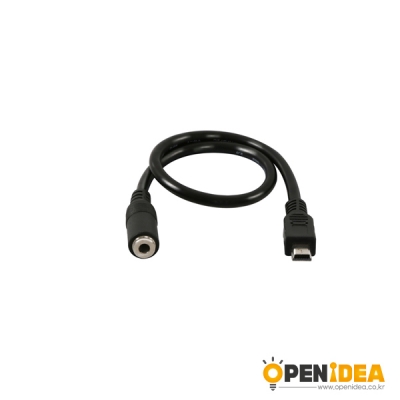 3.5mm 암 to 5P Mini USB 수 마이크 헤드셋 오디오 어댑터 케이블 0.3M [OPEN-BL022-002]