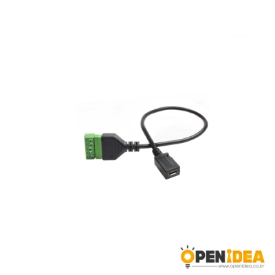 USB 2.0 터미널 변환 케이블 USB micro 5P Female 어댑터 0.3M [OPEN-BL022-003]