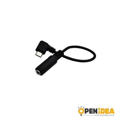 마이크로 USB 잭 to 3.5mm 헤드폰 이어폰 어댑터 소켓 오디오 케이블 90도 0.15M [OPEN-BL022-004]