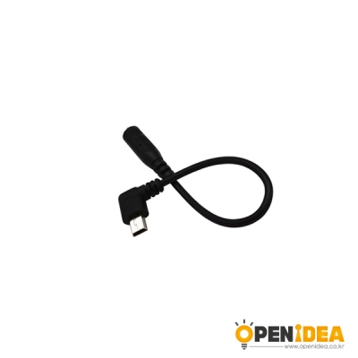 90도 Mini USB to 3.5mm 오디오 케이블 5P 마이크 어댑터 0.15m [OPEN-BL022-023]