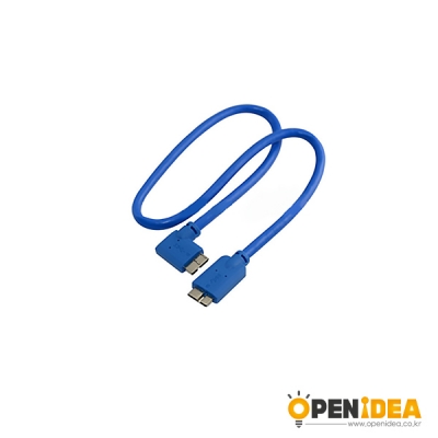1.5 FT USB3.0 Micro B Male to Micro B Male 케이블 좌 90도 50CM [OPEN-BL023-007]