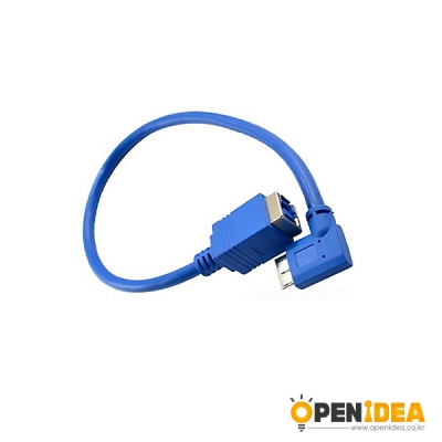 USB 3.0 B Female to USB 3.0 MICRO B Male 좌 90도 30cm [OPEN-BL023-010]