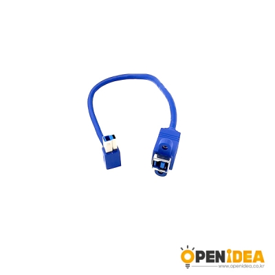 USB 3.0 male to B Female 케이블 나사 잠금 패널 마운트 좌 90도 30cm [OPEN-BL023-015]